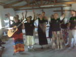 Youth singing and dancing